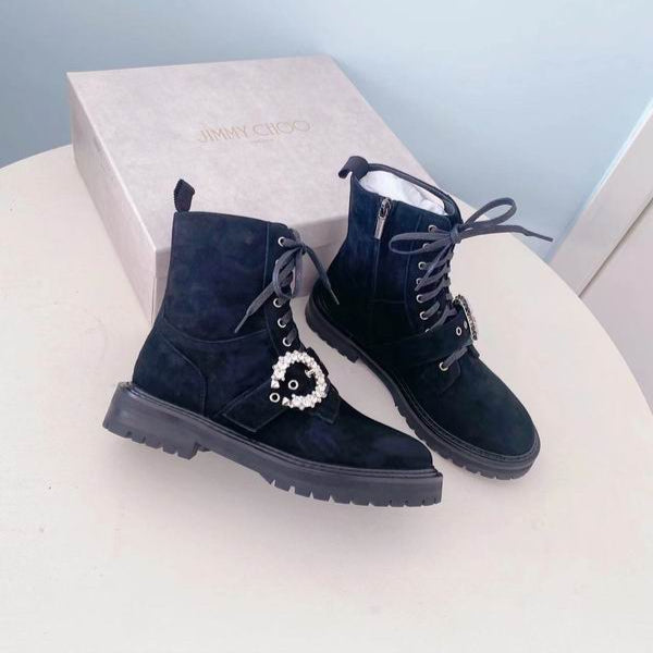 Botas militares de gamuza negra para mujer