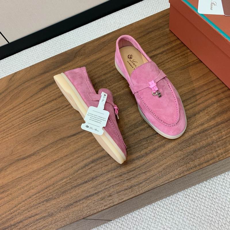 Wildleder-Loafer in Rosé