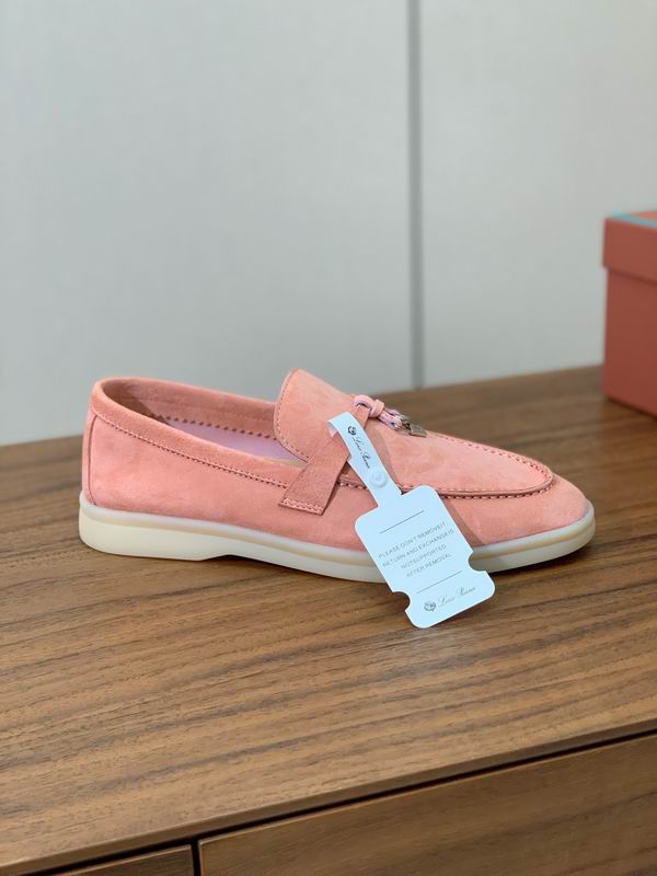 Mocasines de gamuza coral