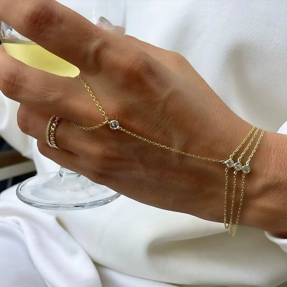 Pulsera Lilia de cadena para la mano