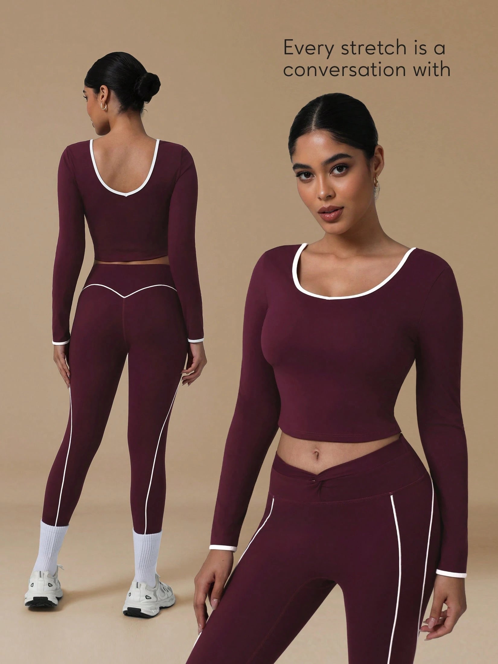 Conjunto deportivo con ribetes en contraste