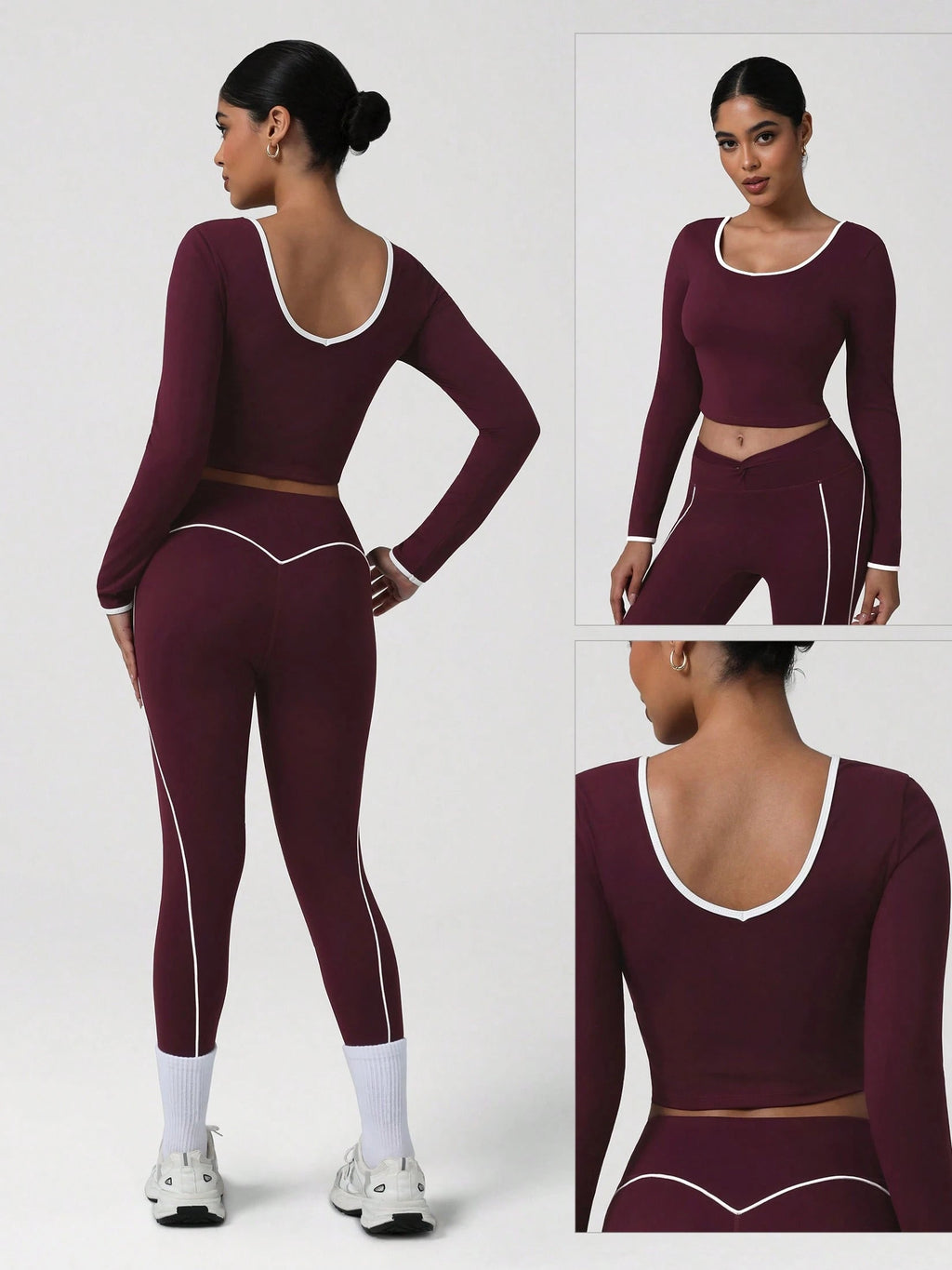 Conjunto deportivo con ribetes en contraste