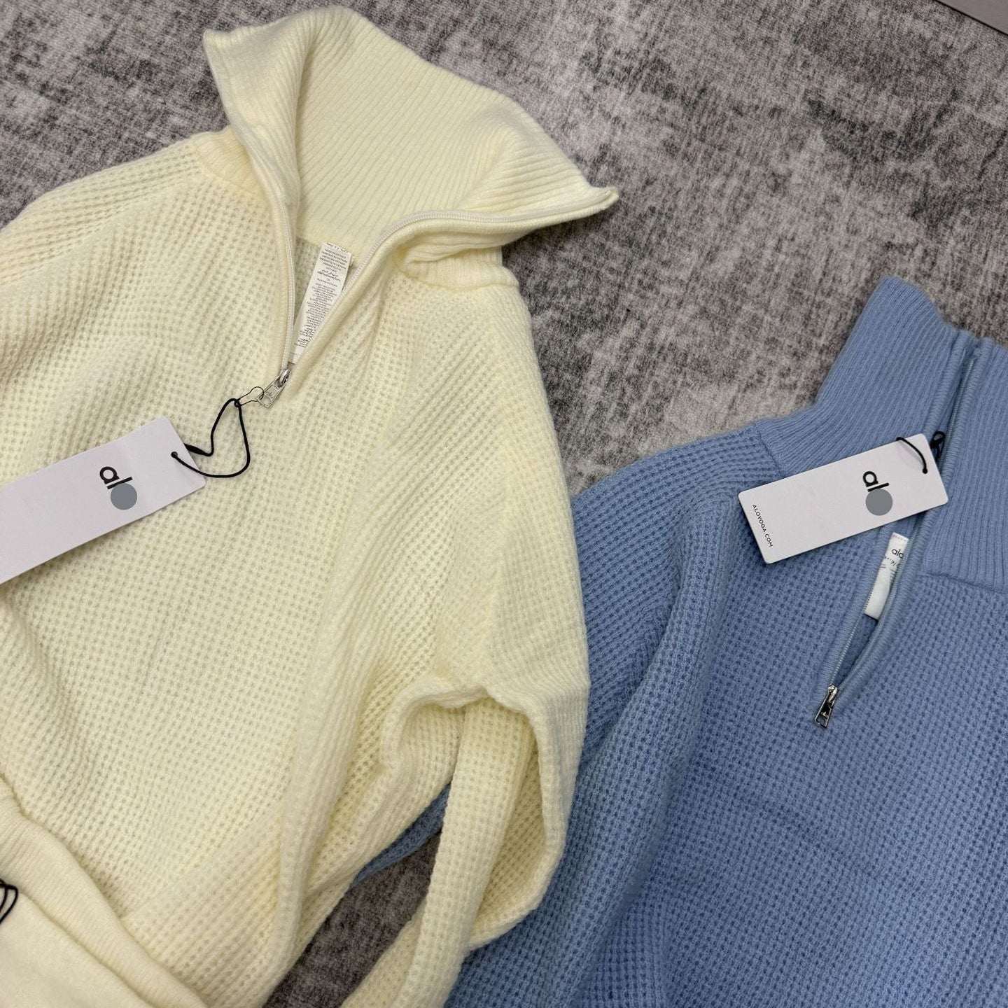 Sudadera con capucha de punto gofre