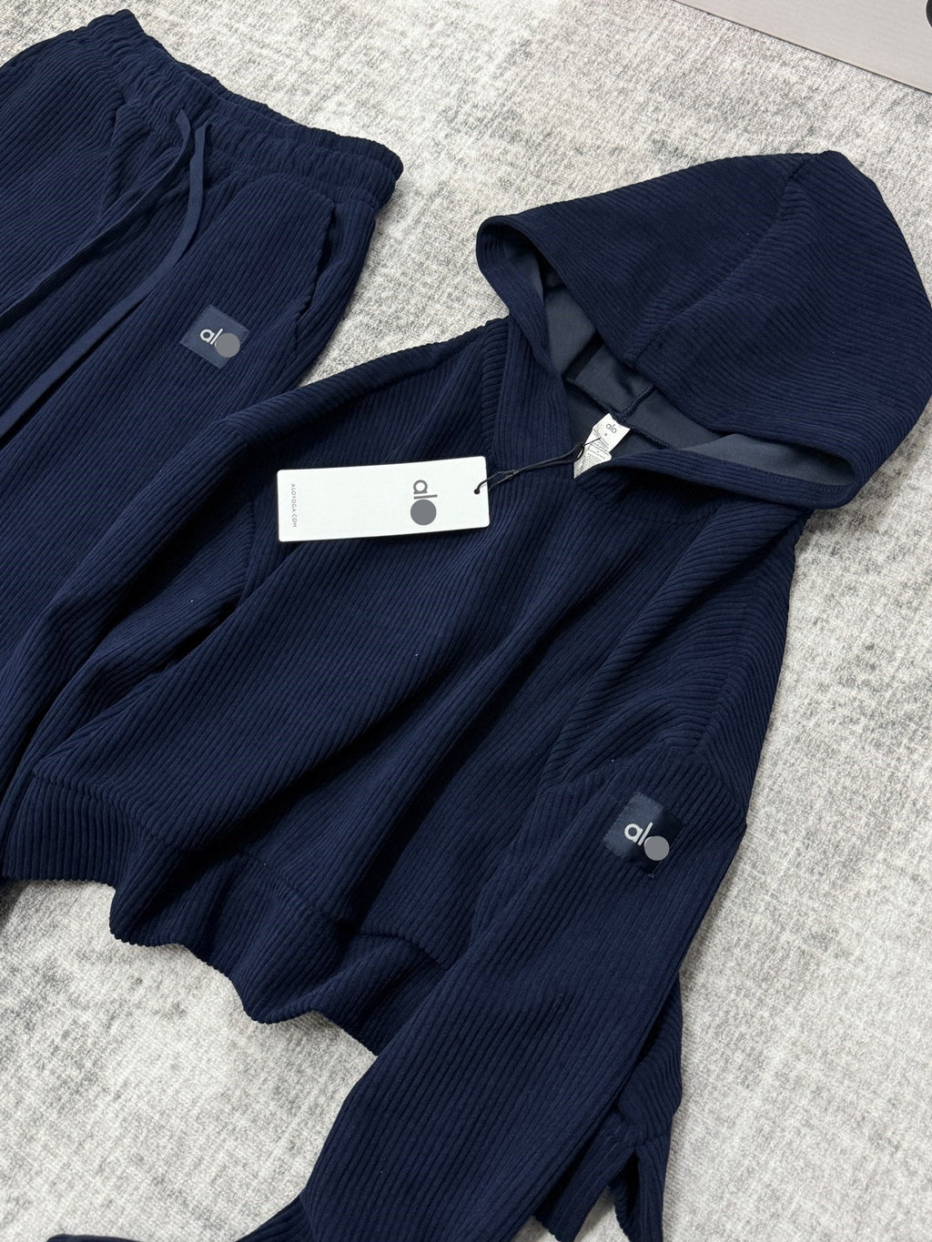 Two-piece corduroy lounge set