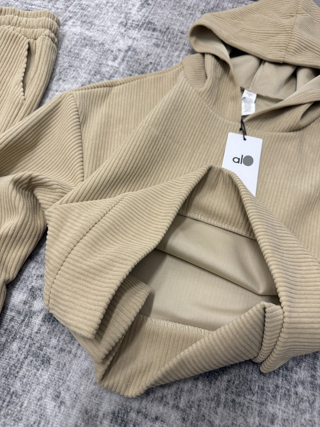 Two-piece corduroy lounge set