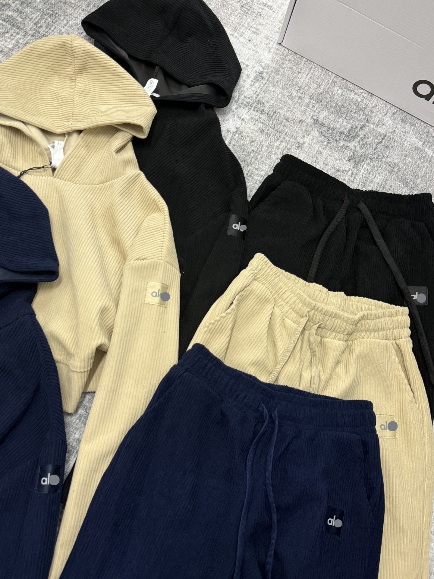 Two-piece corduroy lounge set