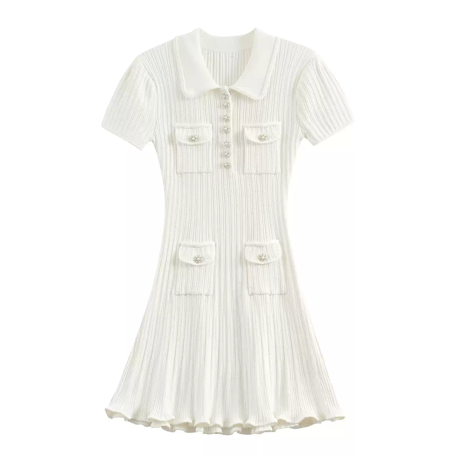 Ribbed Knit Mini Dress - Avenor