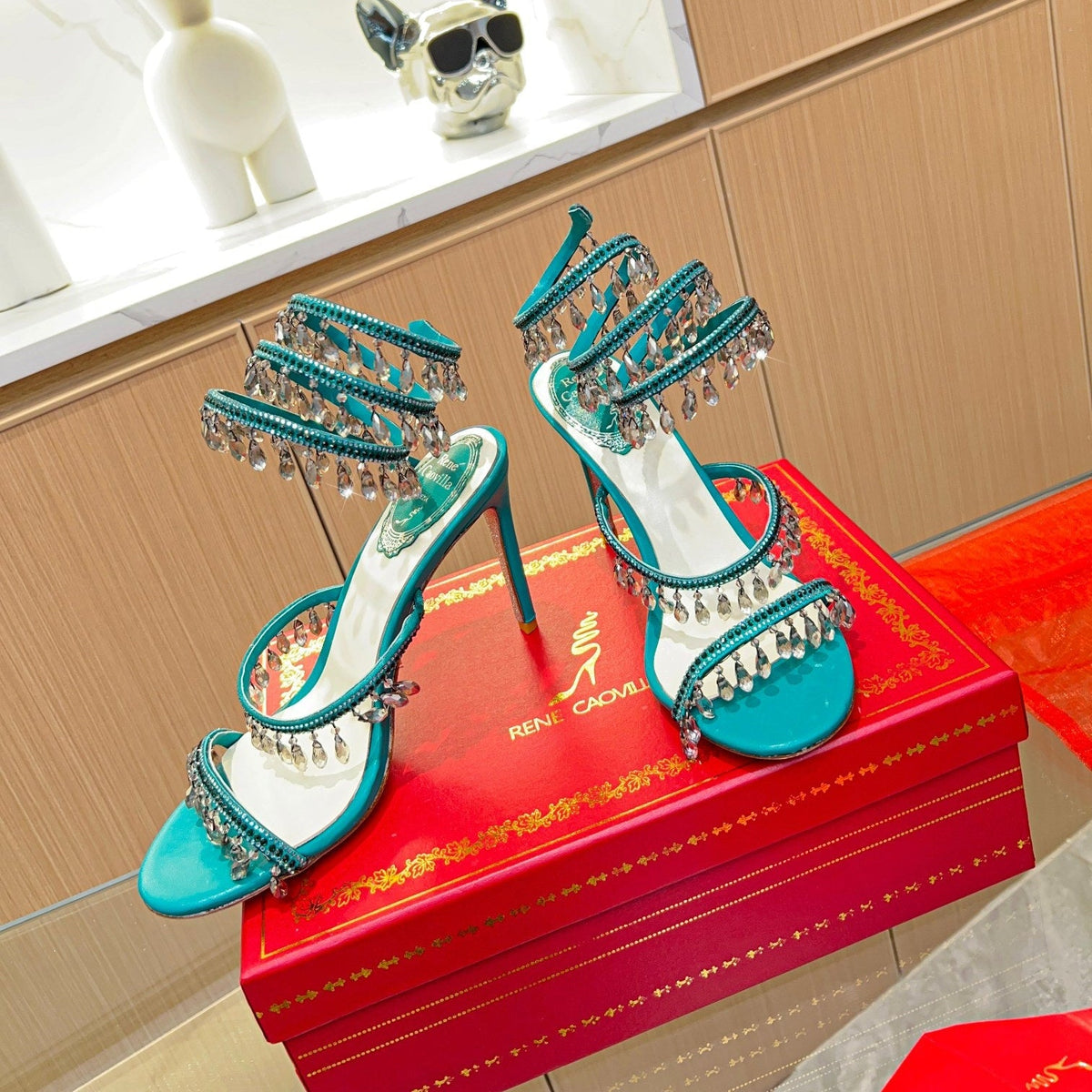 Sandalen Cleo mit Kristallriemen