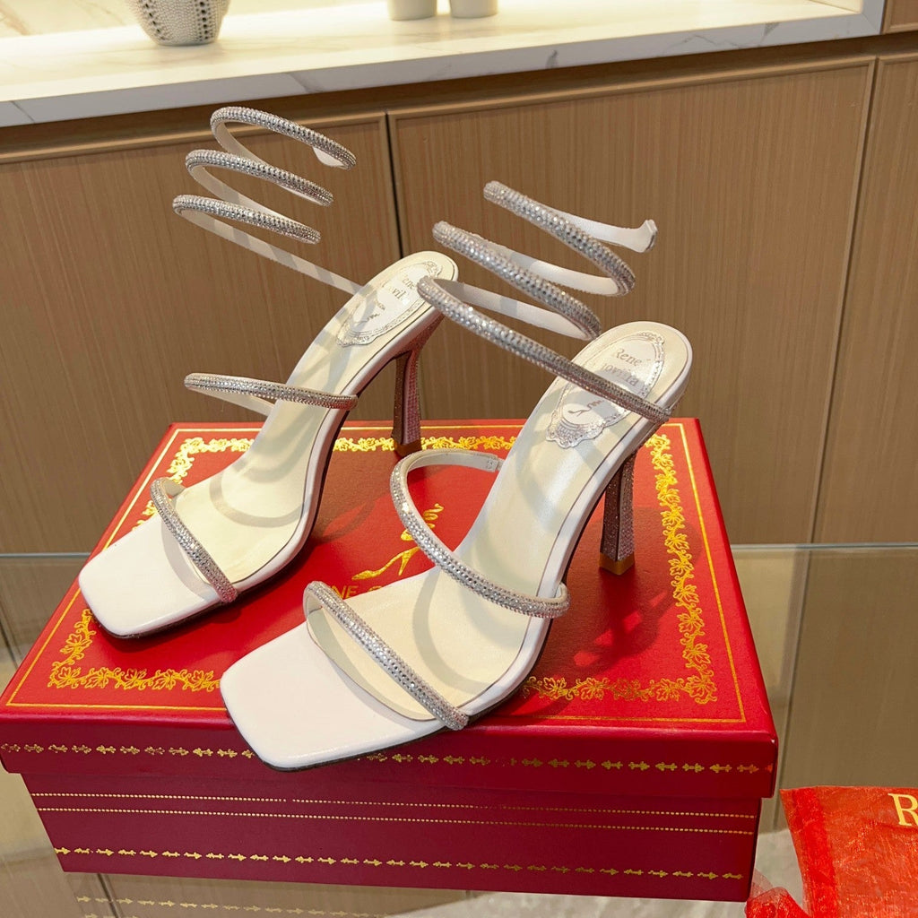 Sandalias Cleo con tira de cristal