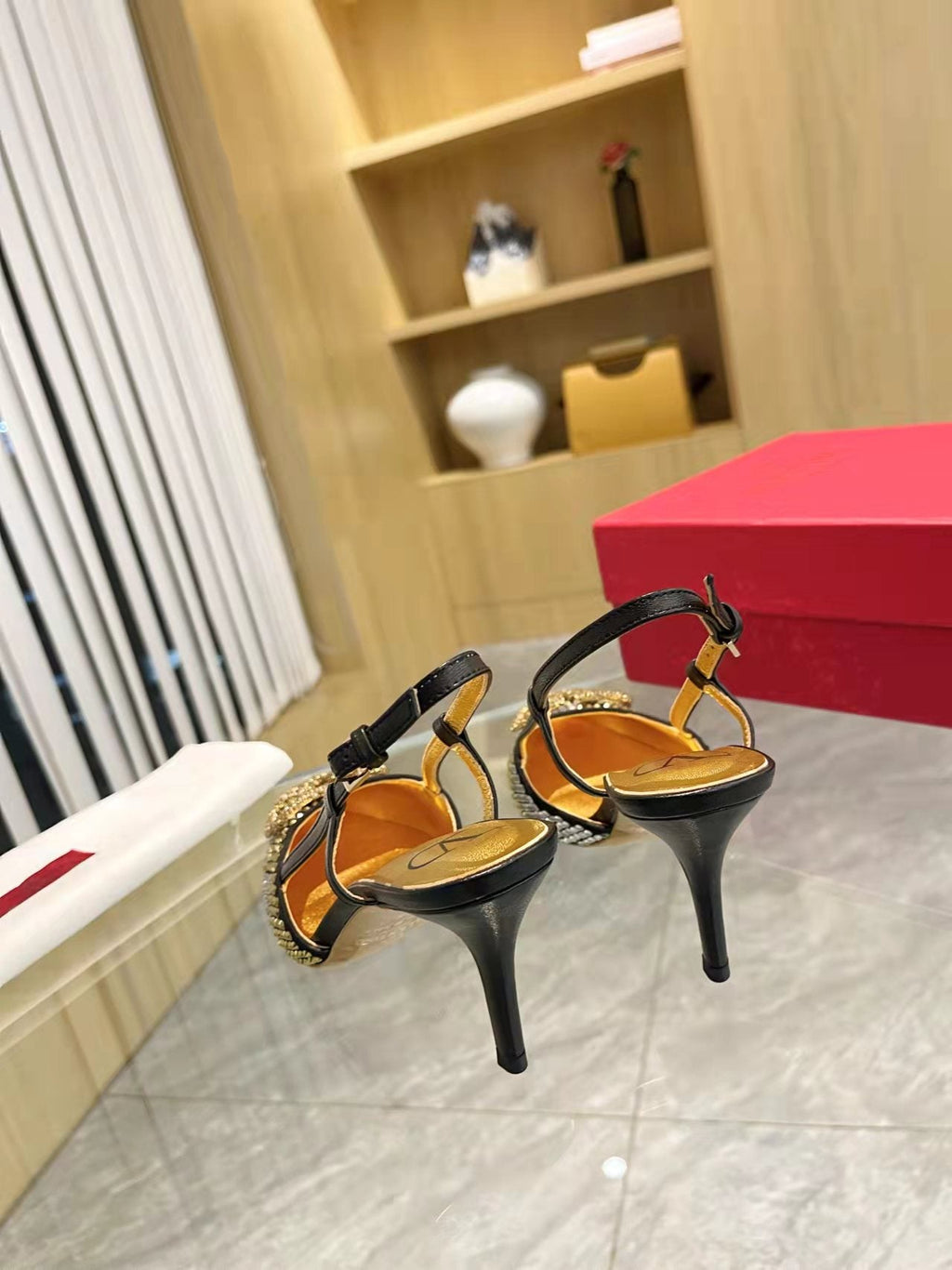 V-Buckle Heels