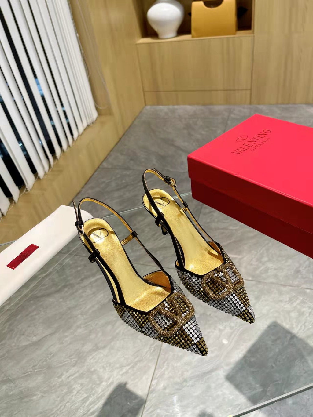 V-Buckle Heels