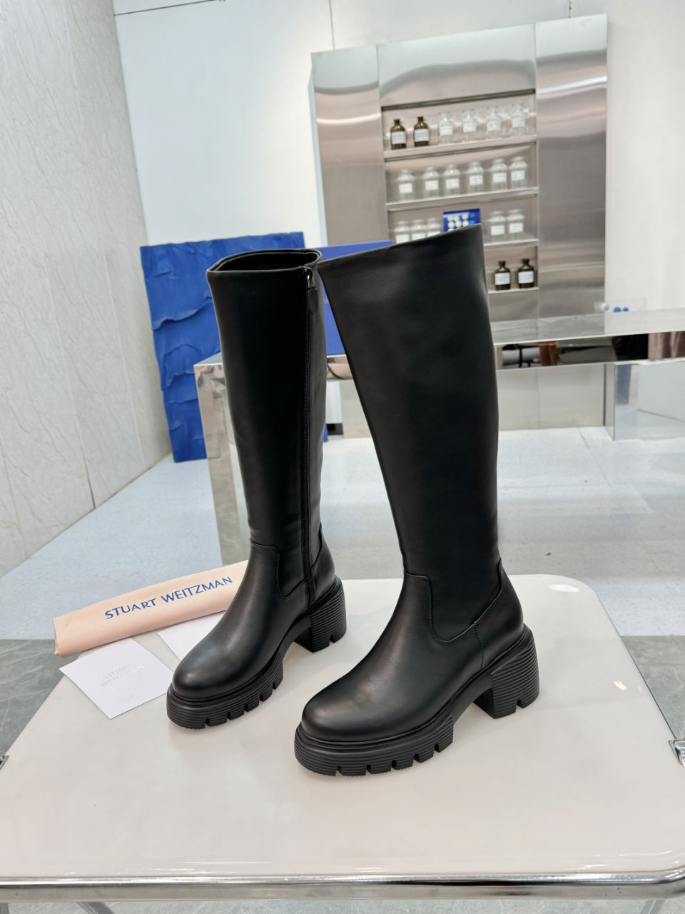 Women's leather knee-high boots