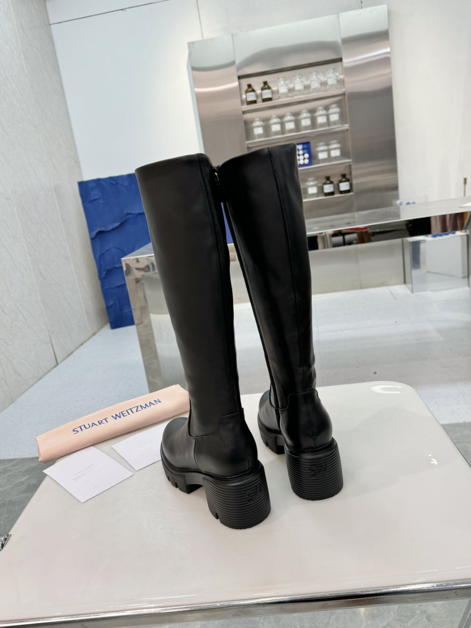 Women's leather knee-high boots