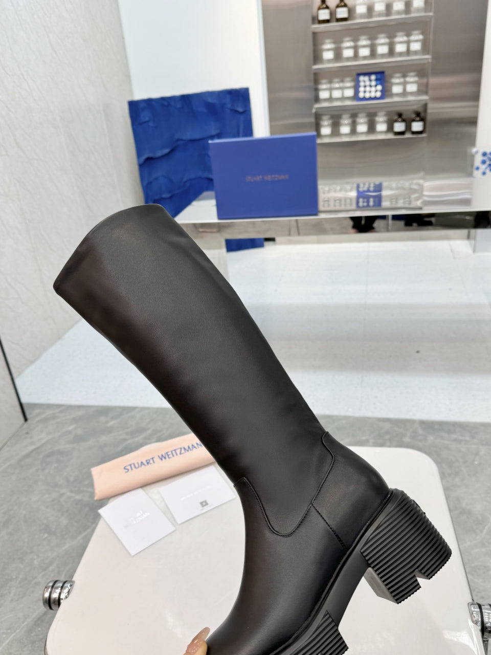 Women's leather knee-high boots