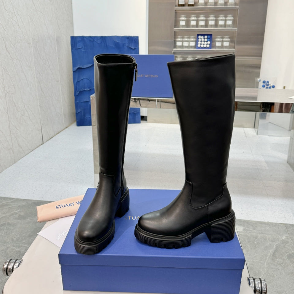 Women's leather knee-high boots