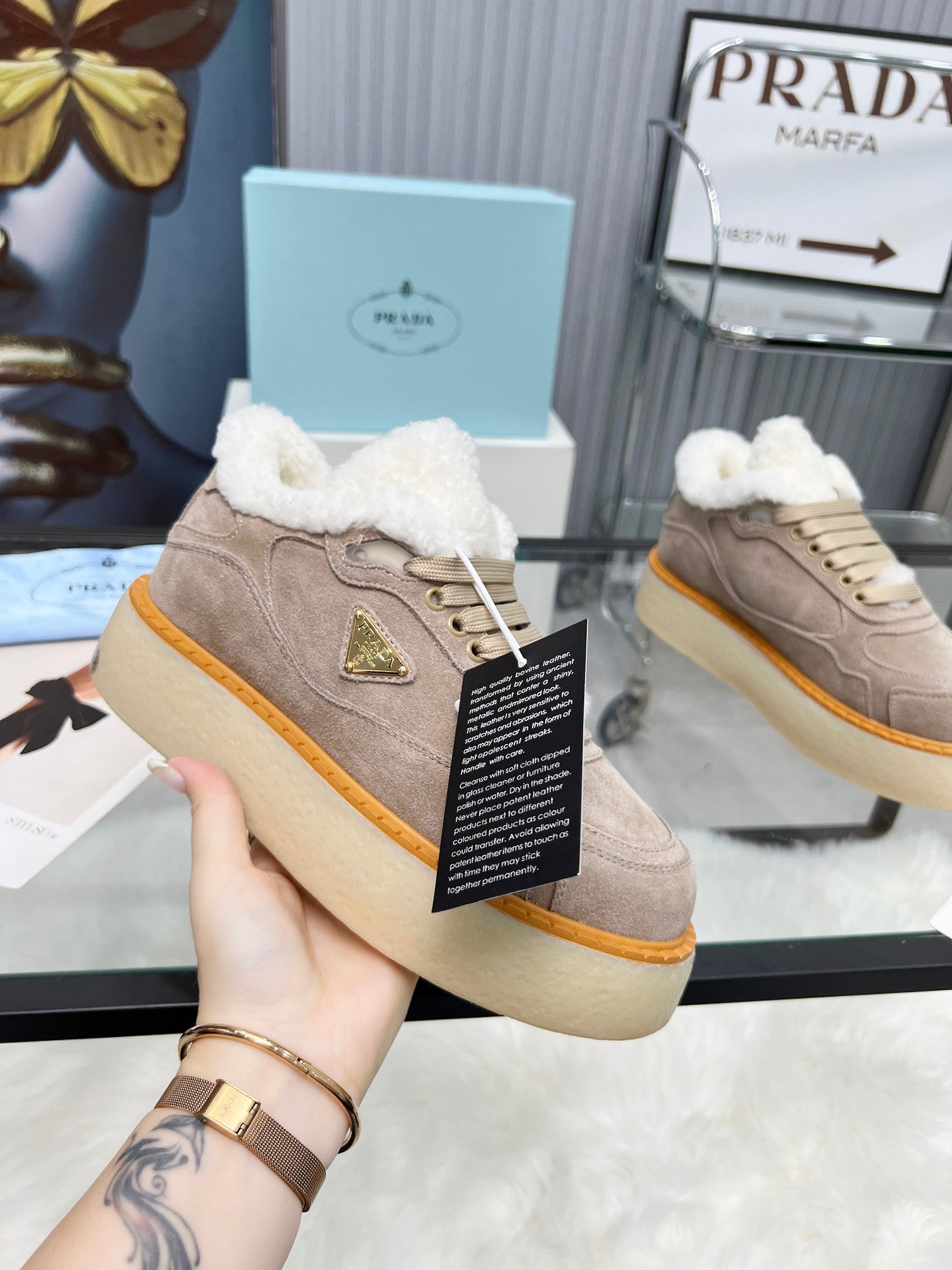 Women's wool winter slippers