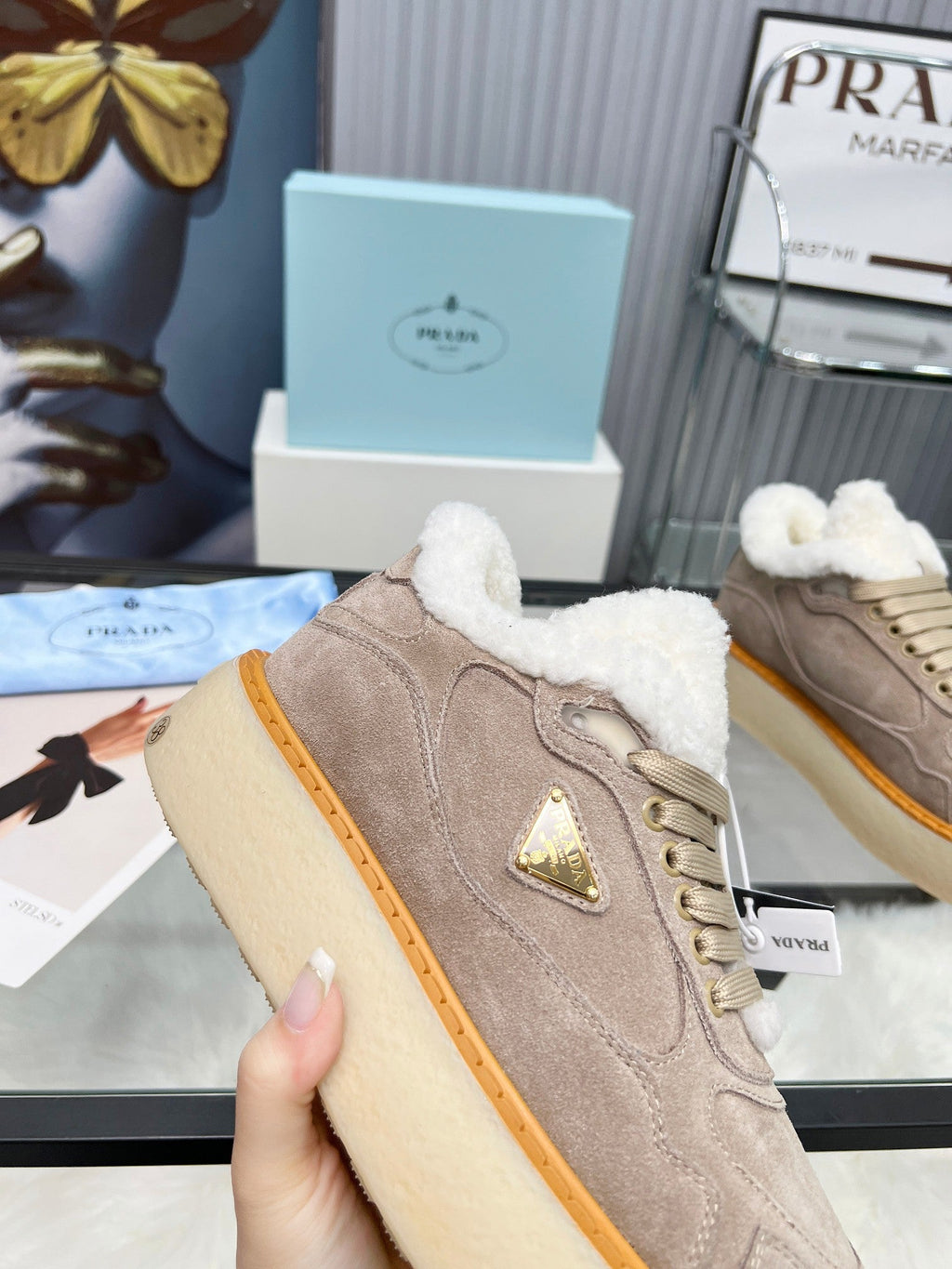 Women's wool winter slippers