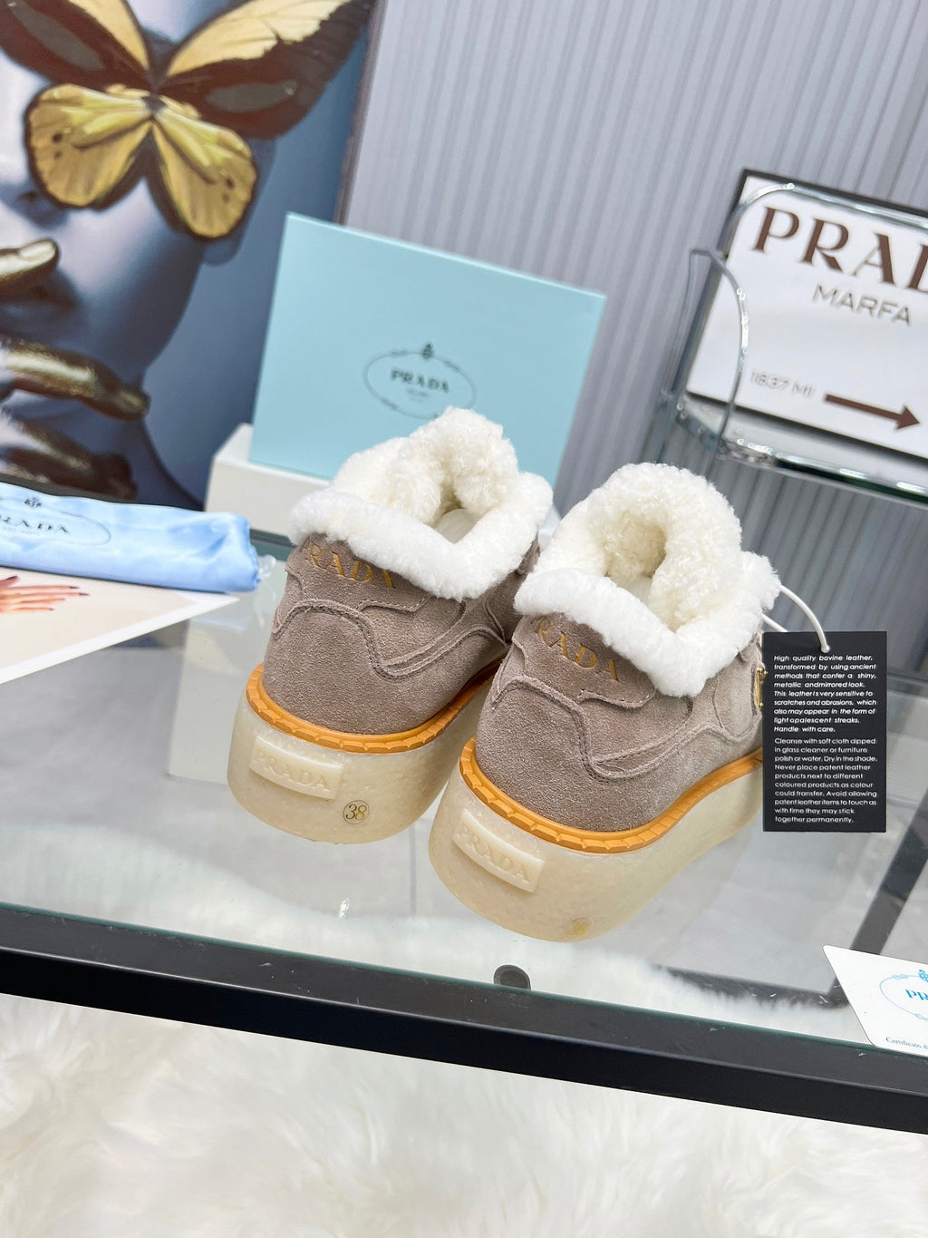 Women's wool winter slippers