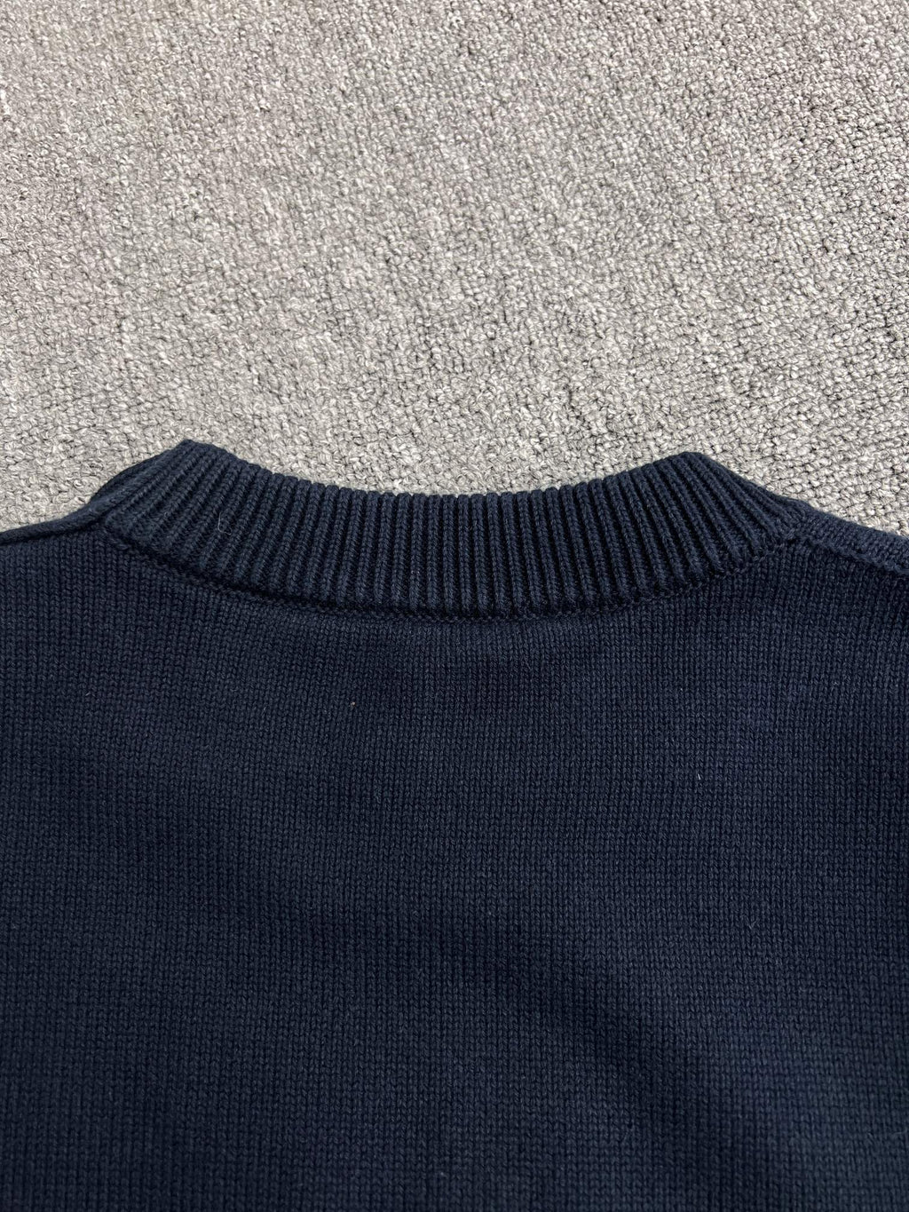 Argyle knit long sleeve sweater