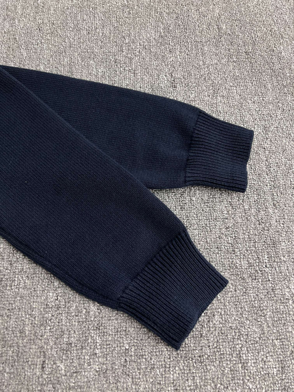 Argyle knit long sleeve sweater