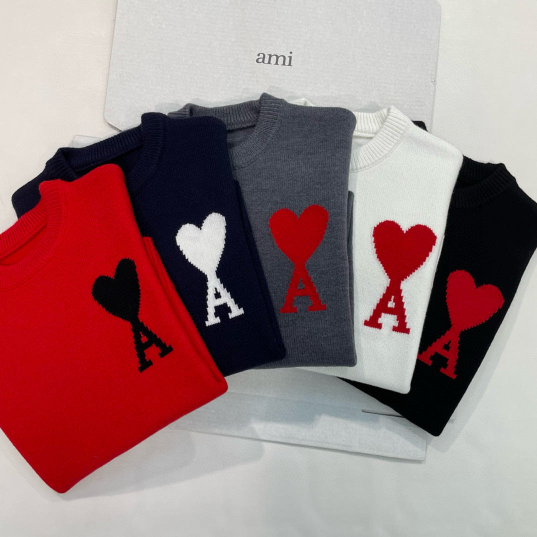 Herz-Logo Strickpullover
