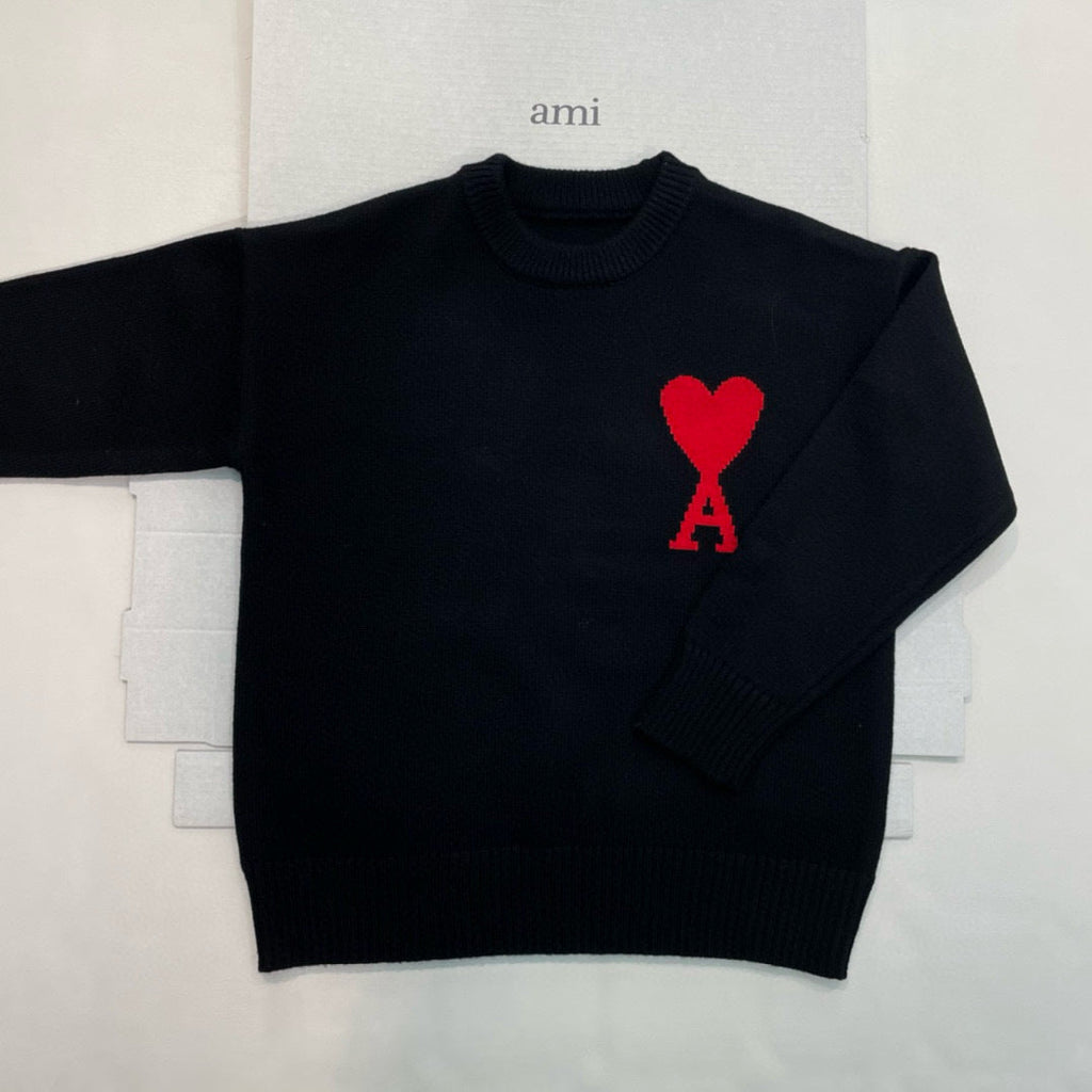 Herz-Logo Strickpullover