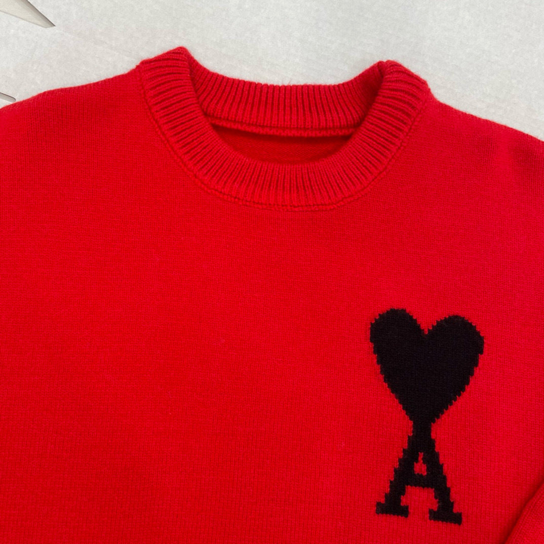 Herz-Logo Strickpullover