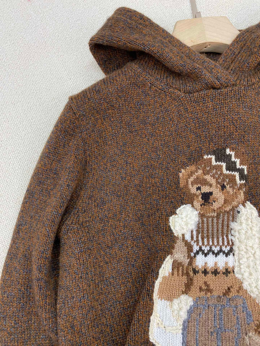 Brown Casual Bear Hoodie