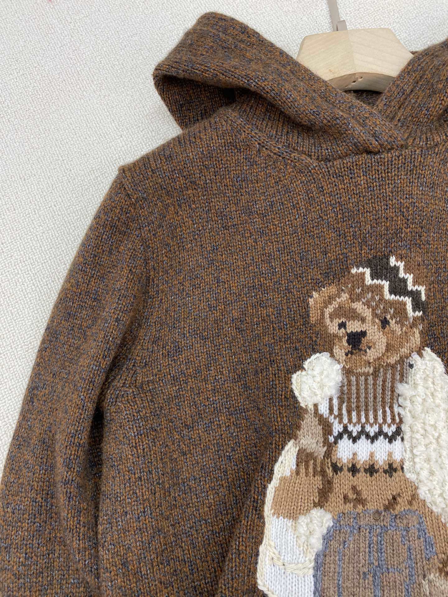 Brown Casual Bear Hoodie