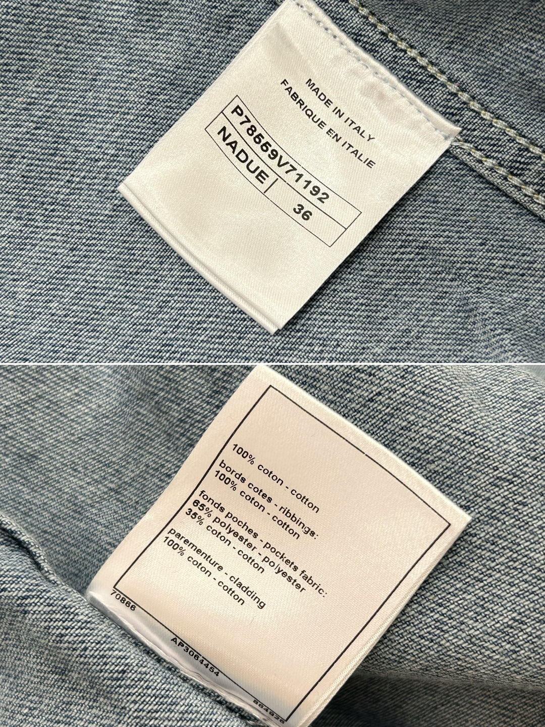 Denim jacket with large lapel