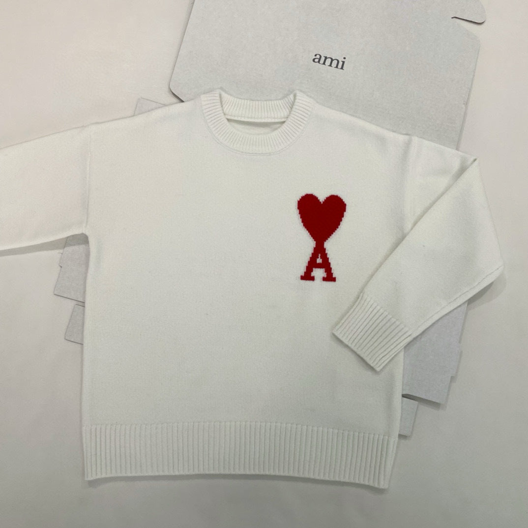 Herz-Logo Strickpullover