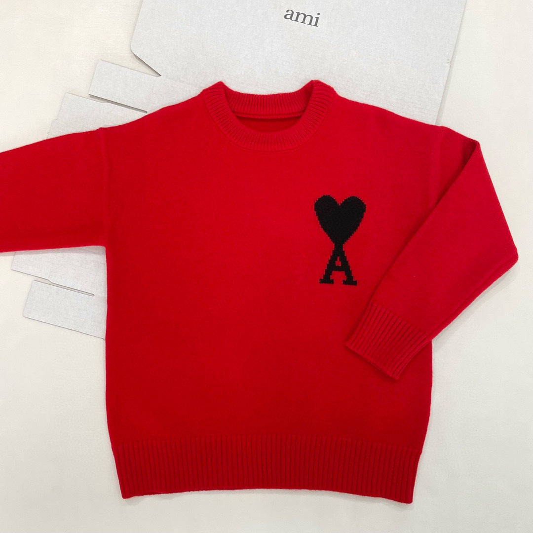 Herz-Logo Strickpullover
