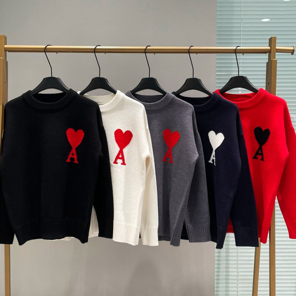 Herz-Logo Strickpullover