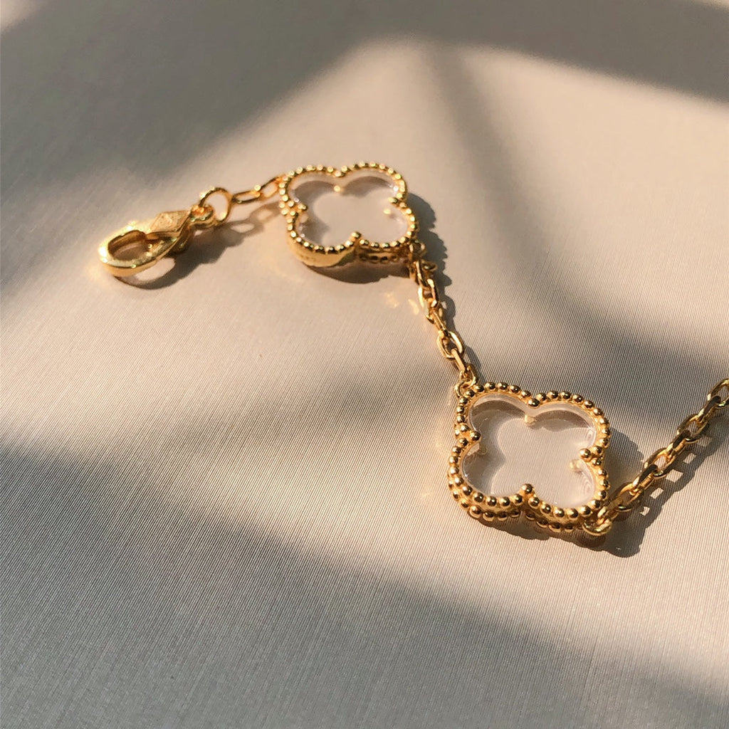 Five-flower crystal bracelet