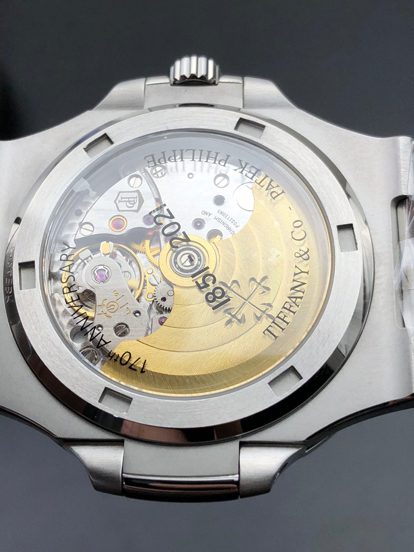 Stainless steel watch with 40mm ice blue dial
