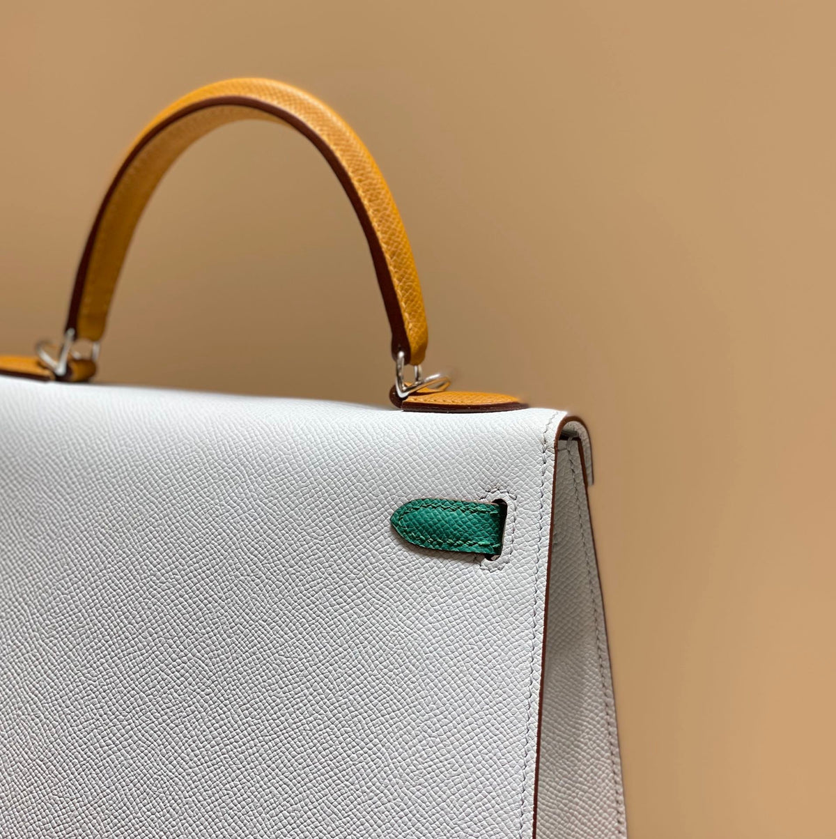 Tricolor-Lederhandtasche 28