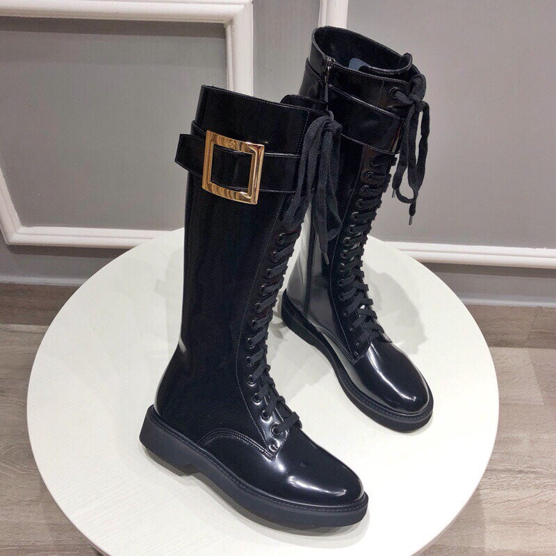 Botas altas de mujer con pedrería