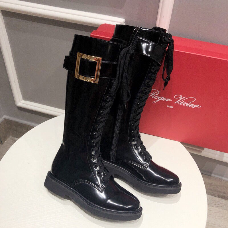 Botas altas de mujer con pedrería