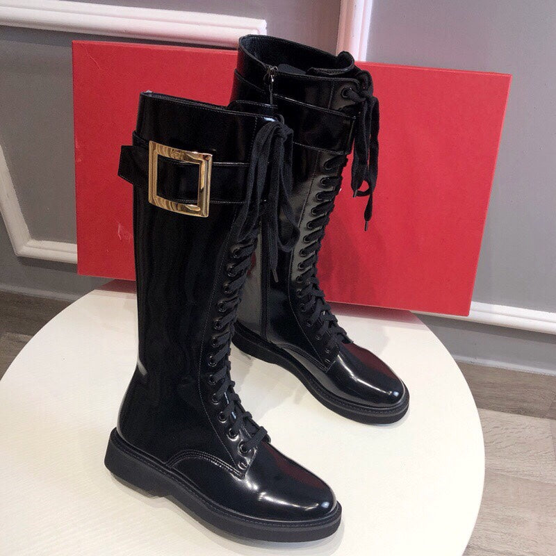 Botas altas de mujer con pedrería