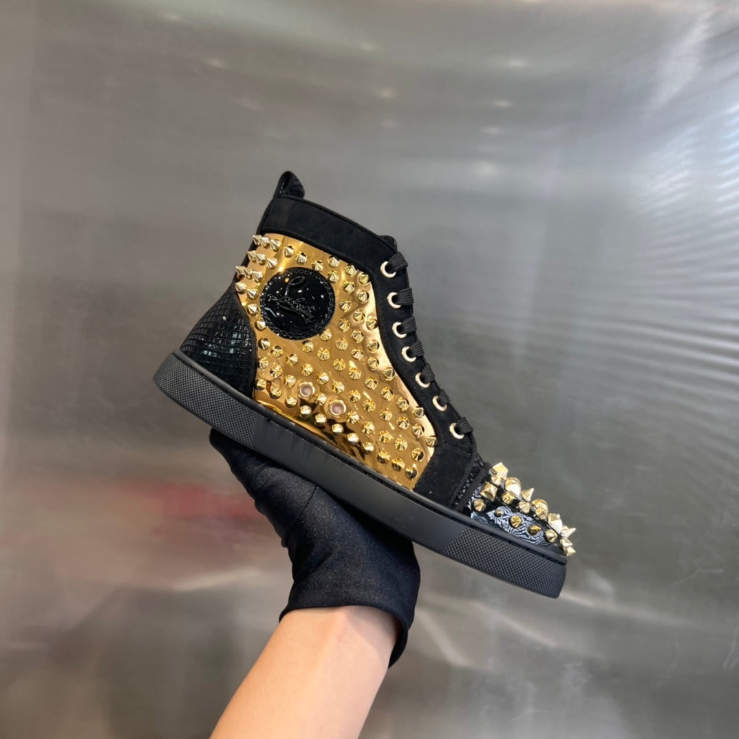 High-top sneakers with studs