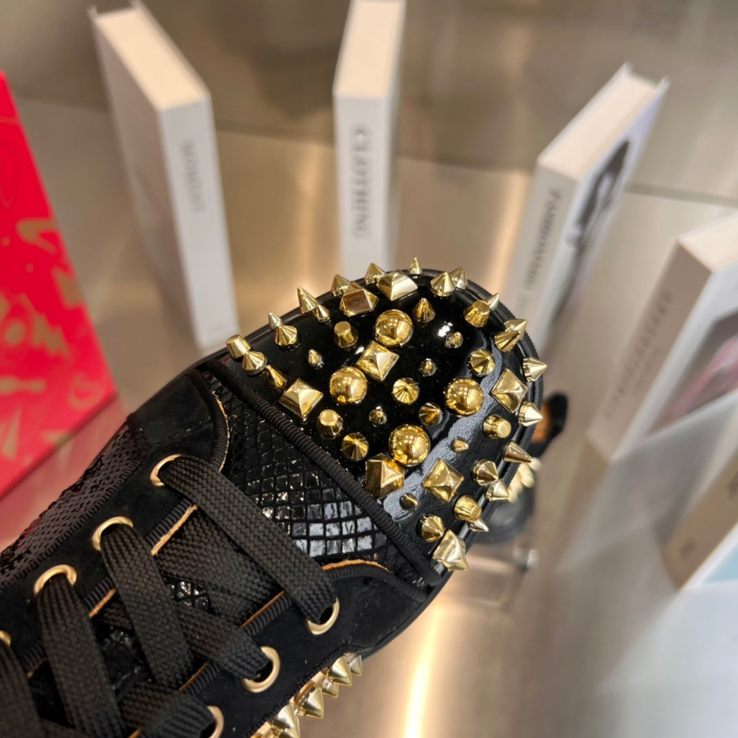High-top sneakers with studs