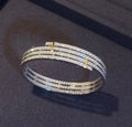 Zweifarbige Diamantarmband
