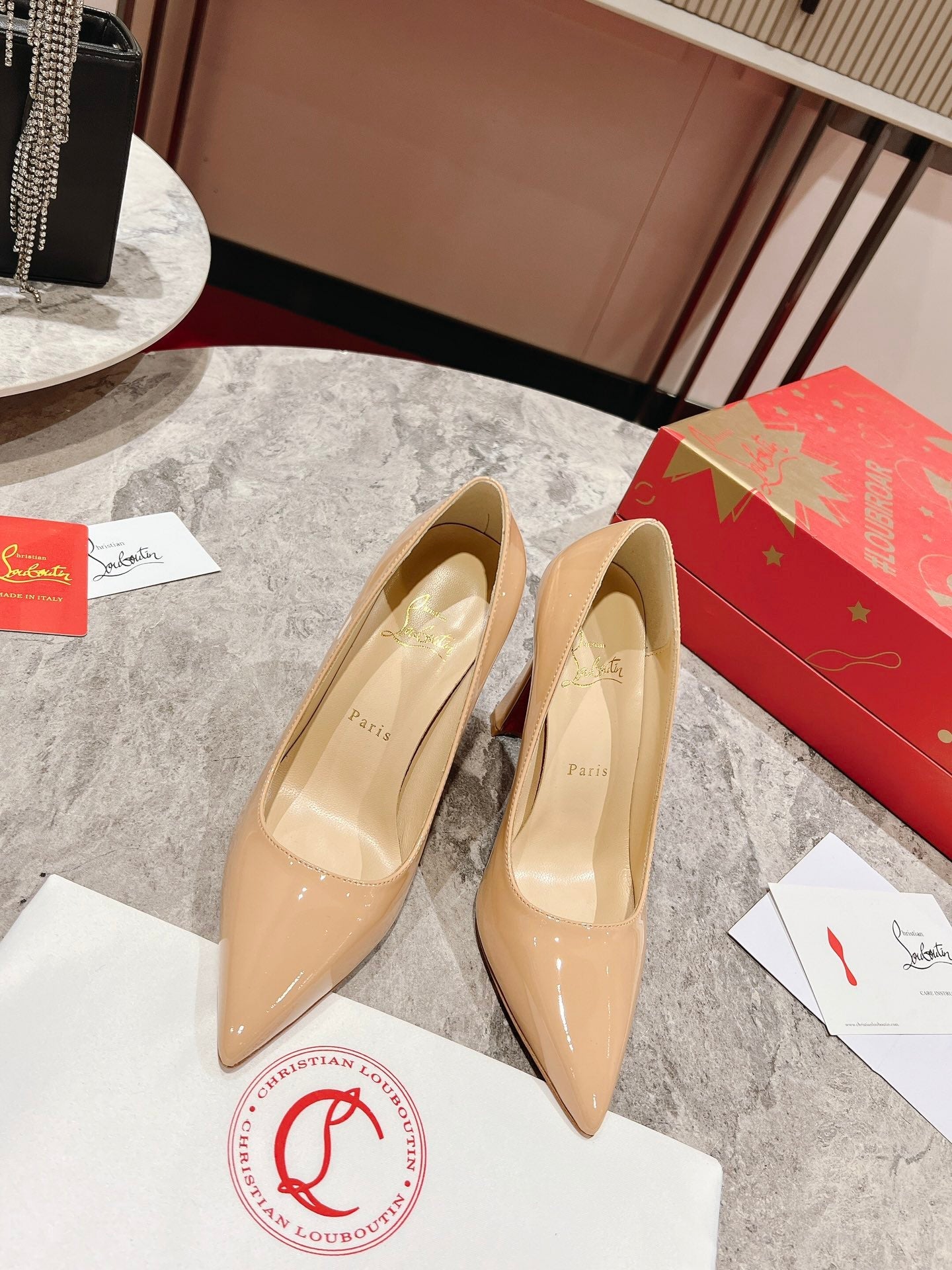 Nude Pointed-Toe Pumps