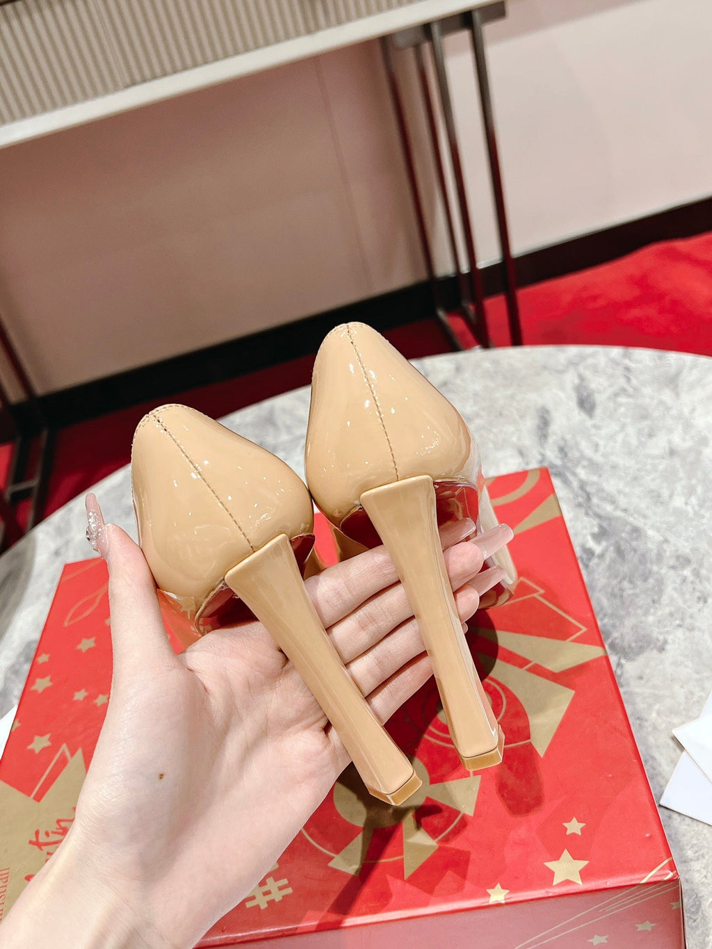 Nude Pointed-Toe Pumps