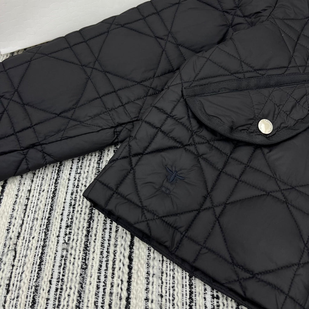 Diamond quilted down jacket