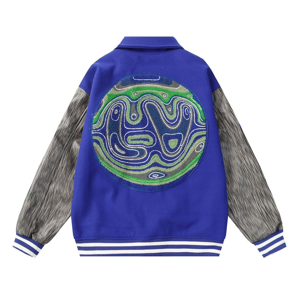 Global Embroidered Baseball Jacket