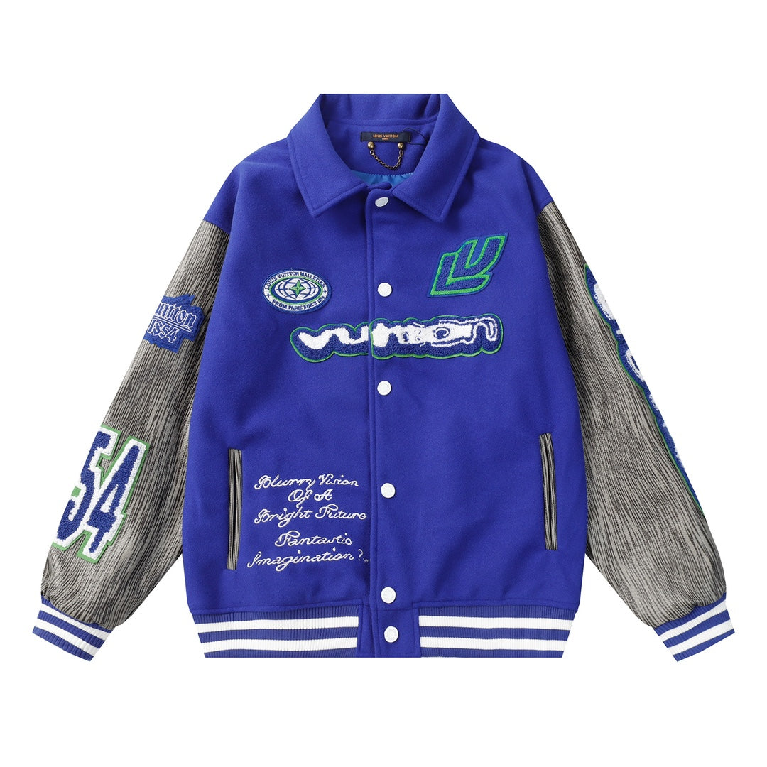 Global Embroidered Baseball Jacket