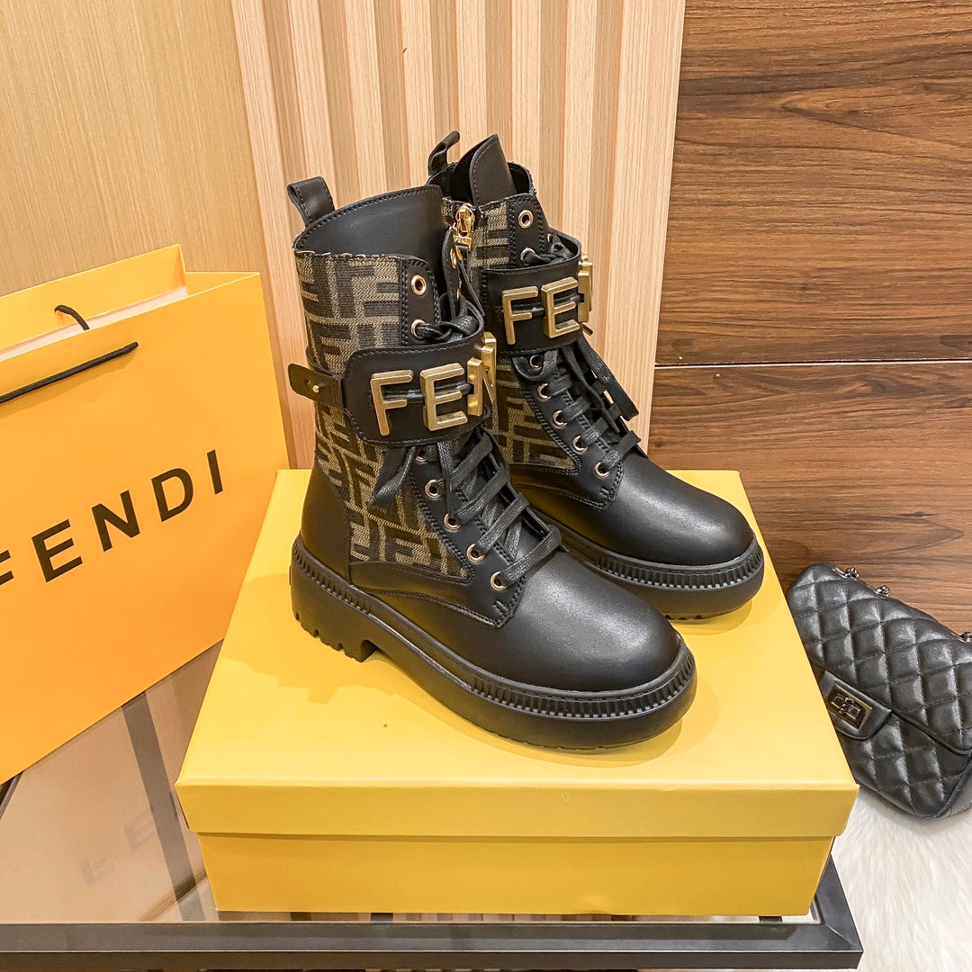 Women's Lace-Up Mid-Calf Martin Boots