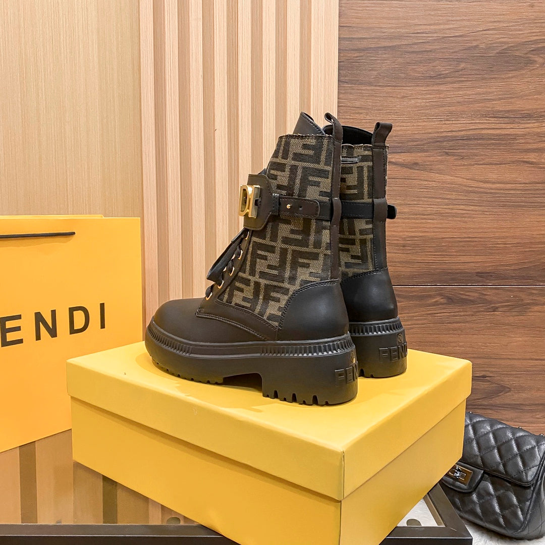 Women's Lace-Up Mid-Calf Martin Boots