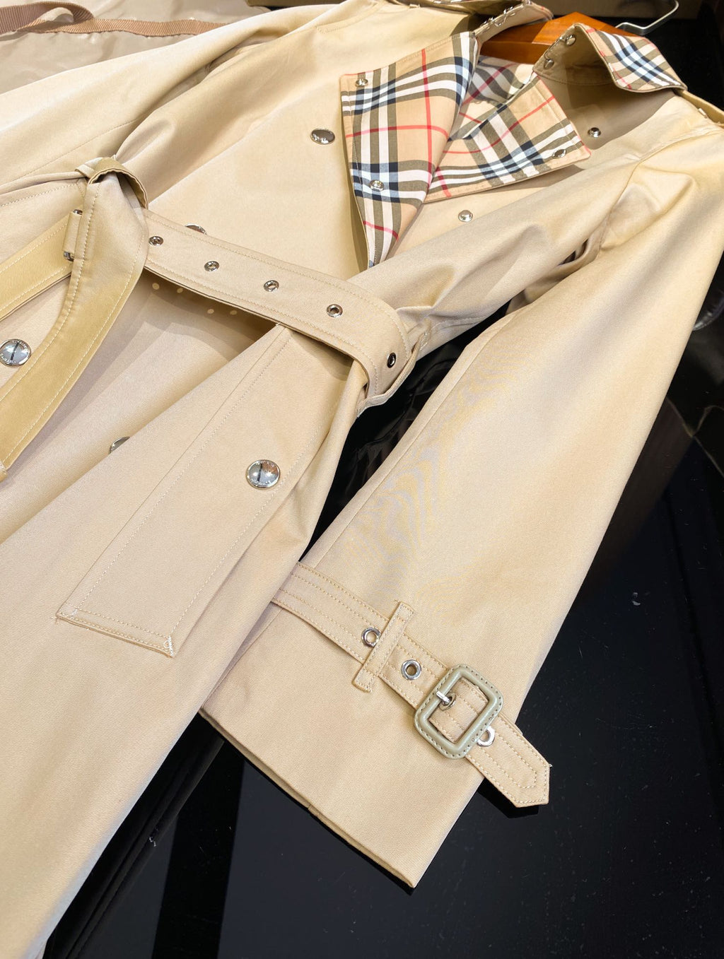 Handmade cotton trench coat
